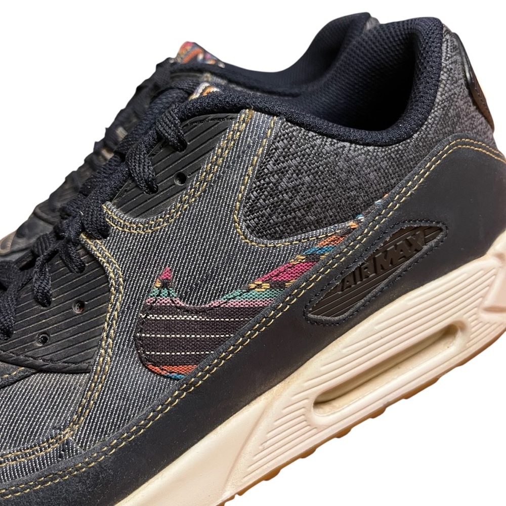 Nike Air Max 90 Premium 'Afro Punk' Blue Denim 700155-402  — 11.5 - Picture 7 of 14